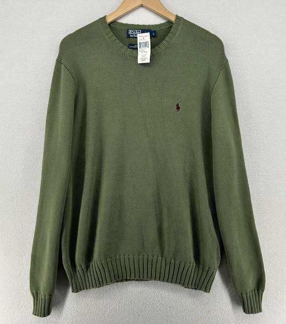 Polo by Ralph Lauren Other - POLO RALPH LAUREN Sweater Mens L Iconic Crew Neck Jumper Pullover Green NEW